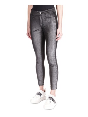 MICHAEL MICHAEL KORS Женские черные леггинсы с карманами и высокой талией Petites P\S