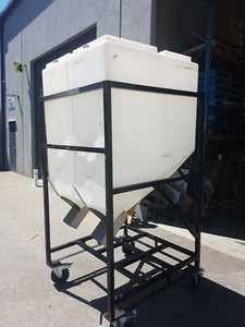 Plastic Hopper Bin for coffee beans, grain, chook feed, horse feed