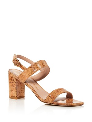 

STUART WEITZMAN Женские Бежевые Пробковые Босоножки Austine с Открытым Носком На Блочном Каблуке С Пряжкой, Размер, Бежевый, S1213