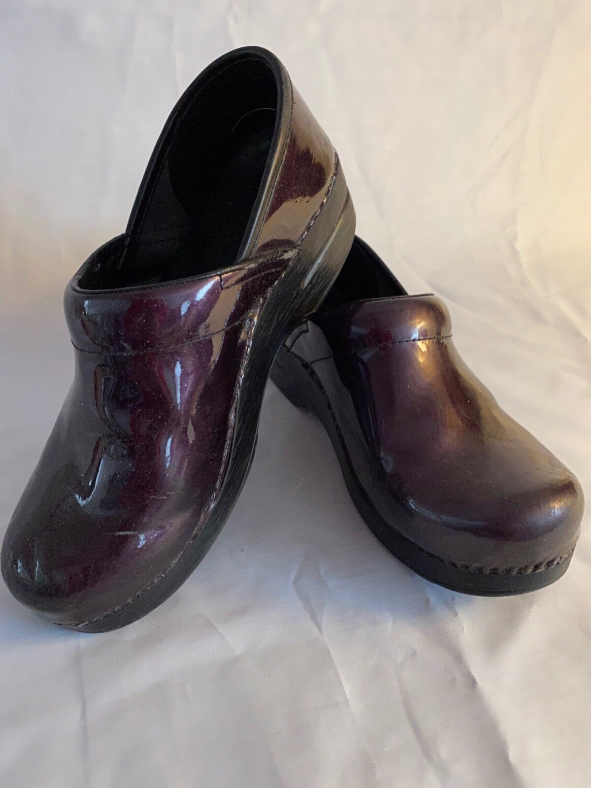 dansko grey paisley patent