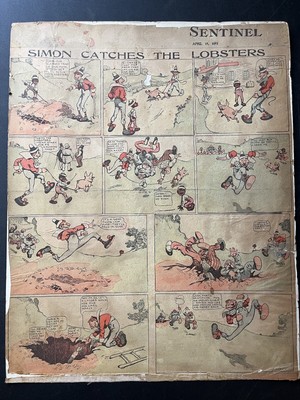 Two Sunday comic Strips 1903 - Uncle Pike & Billy Bounce And His Tribe 18 x15 