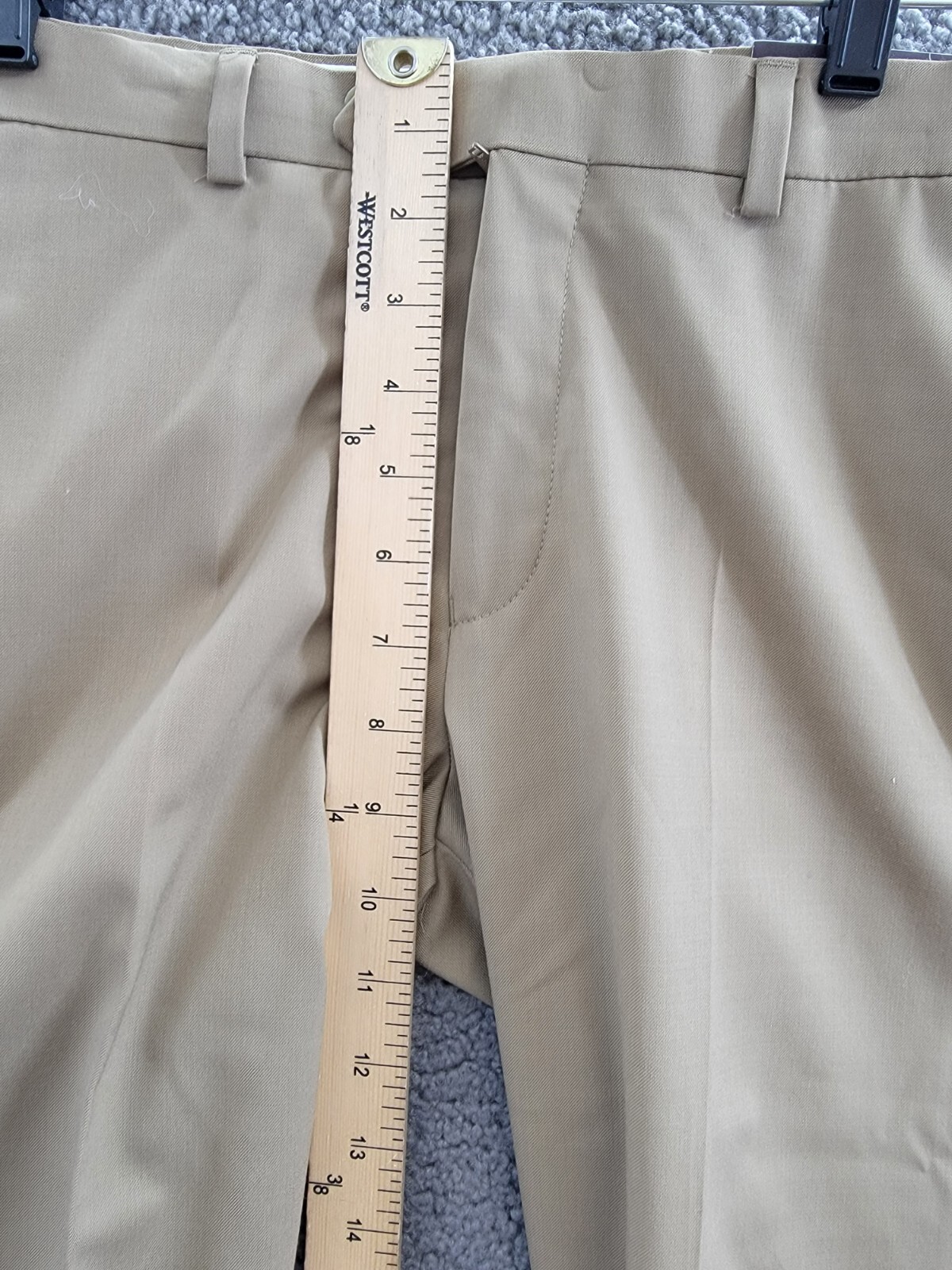 Michael Kors Wool Blend Plain Dress Pants Boys' 18R Tan Zip Button Hook & Bar - Picture 8 of 16