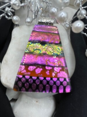 Handmade Dichroic Glass Pendant -Newest glass available! LOVE THAT GLASS