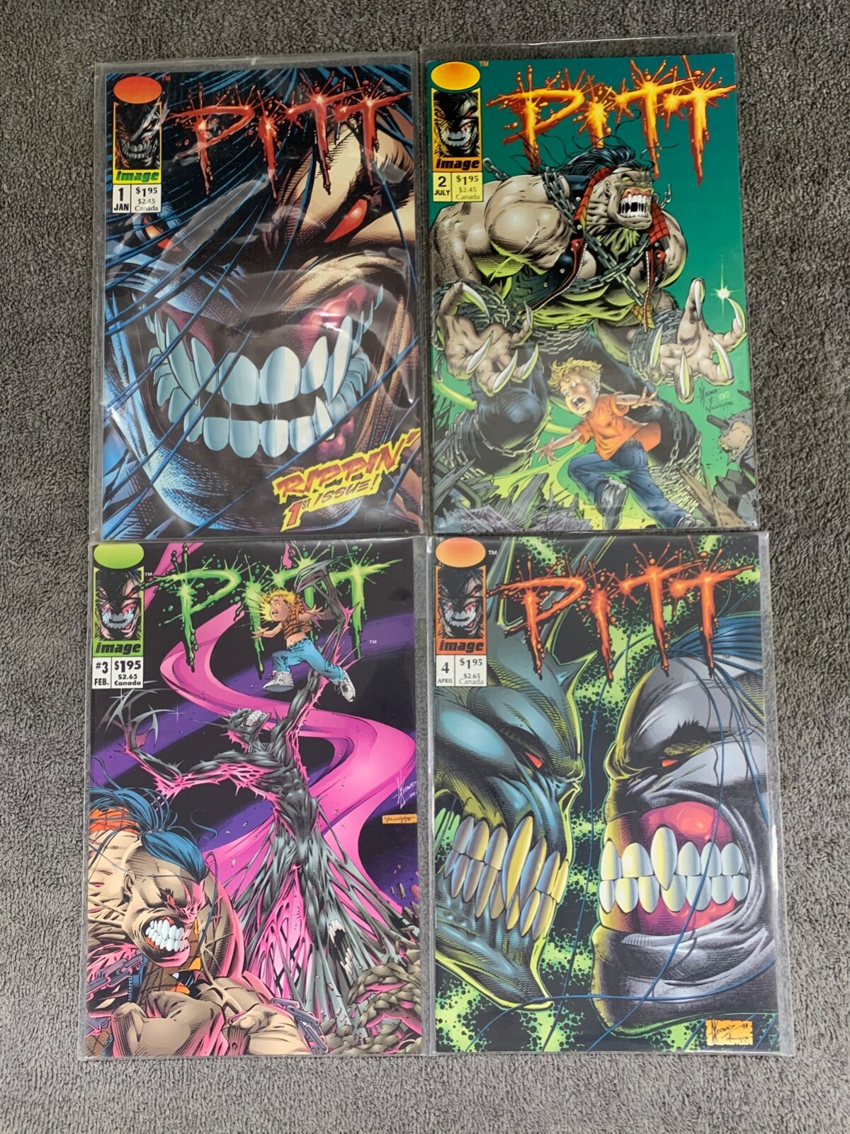 Pitt # 1 - 4 (1993) Image Comics Lot of 4 Comics, 1,2,3,4 Dale 