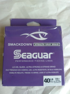 Seaguar Smackdown Stealth Gray Braid - 150 yard - 40 Lbs New Open Box