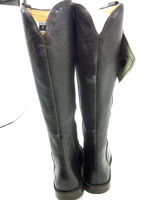 Pre-owned Frye , Paige Tall Riding Calf Boots, Dark Brown, Women's Us Size 6.5, Eur 39,