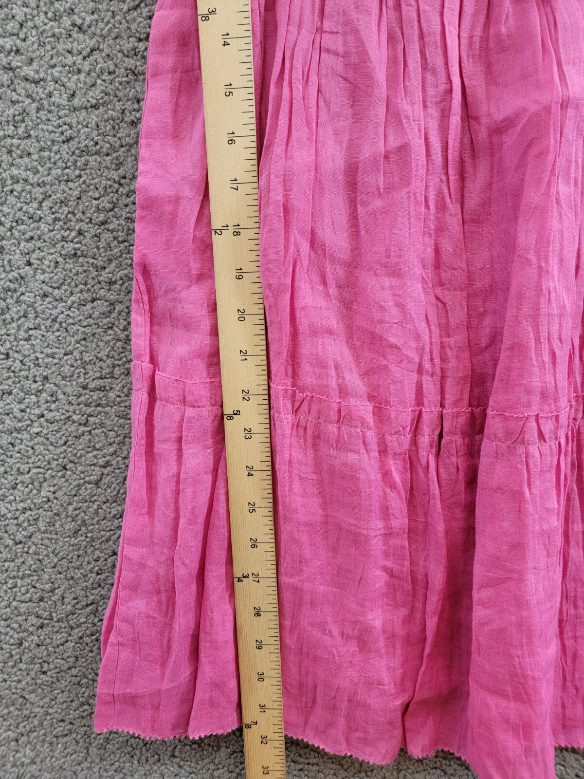 Sea Cole Smocked Sleeveless Dress Girls' 12Y Pink Square Neck Tiered Back Zip - Picture 7 of 18