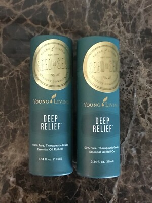 2 NEW & SEALED Young Living DEEP RELIEF 10ml Essential Oil Roll-On FREE SHIPPING