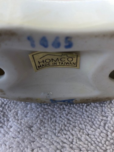 HOMCO BLUE CLOWN WITH VIOLIN FIGURINE - #1445 6-1/4”