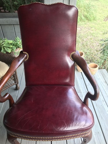 Two Matching Hancock And Moore Leather Chairs