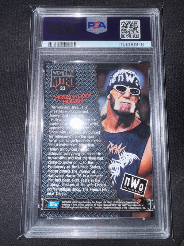#BGCO#90s#CALIFORNIA×WESTCOAST#廃盤#激レア CARD WWF 1999 Topps #33 Hollywood Hulk Hogan (GRADED PSA 10) WCW