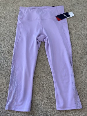 NWT Reebok Womens MEDIUM Purple High Rise Skinny Capri active Leggings 