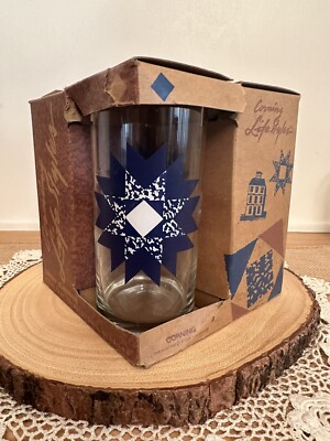 CORELLE BLUE STAR DRINKING GLASSES TUMBLERS NOS