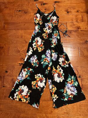 Francesca's Mi Ami Floral Jumpsuit Sz Medium NWT $60 Boutique Fast Ship