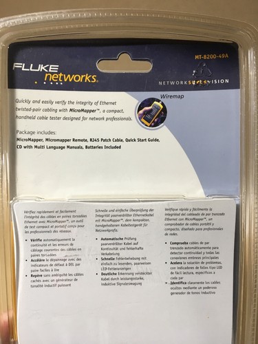 Fluke Networks MicroMapper MT-8200-49A Network Testing Device  