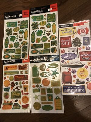 Imagination Lot Of Stickers Travel ,vacation Themed 