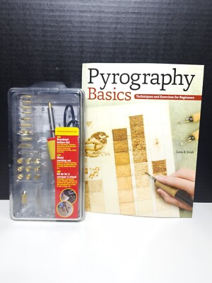 25 PCS Wood Burning Kit Professional W/ PEN & Pyrography Basics Book NEW 