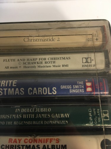 29 Christmas cassette lot- country, crooners. classical, variety with two cases