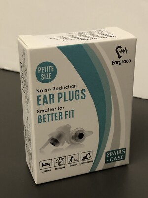 Eargrace 2 Pairs Soft Noise Reduction Earplugs for Small Petit Size Ear Canals.