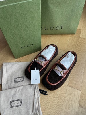 Luxus Designer Gucci Gg Horsebit Fur Loafer Schuhe 716017 Fell 9 43