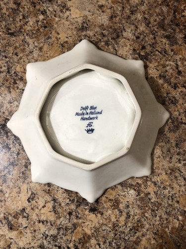 Vintage Delft Blue, Handpainted, Made in Holland Bowl Candy Dish