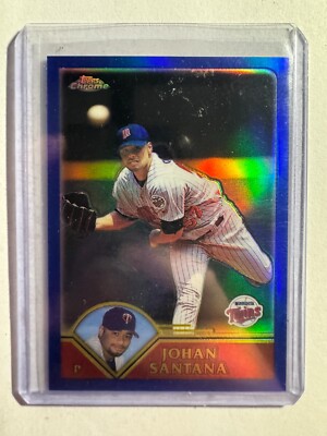 K235,117 -  2003 Topps Chrome Refractors #233 Johan Santana #/699