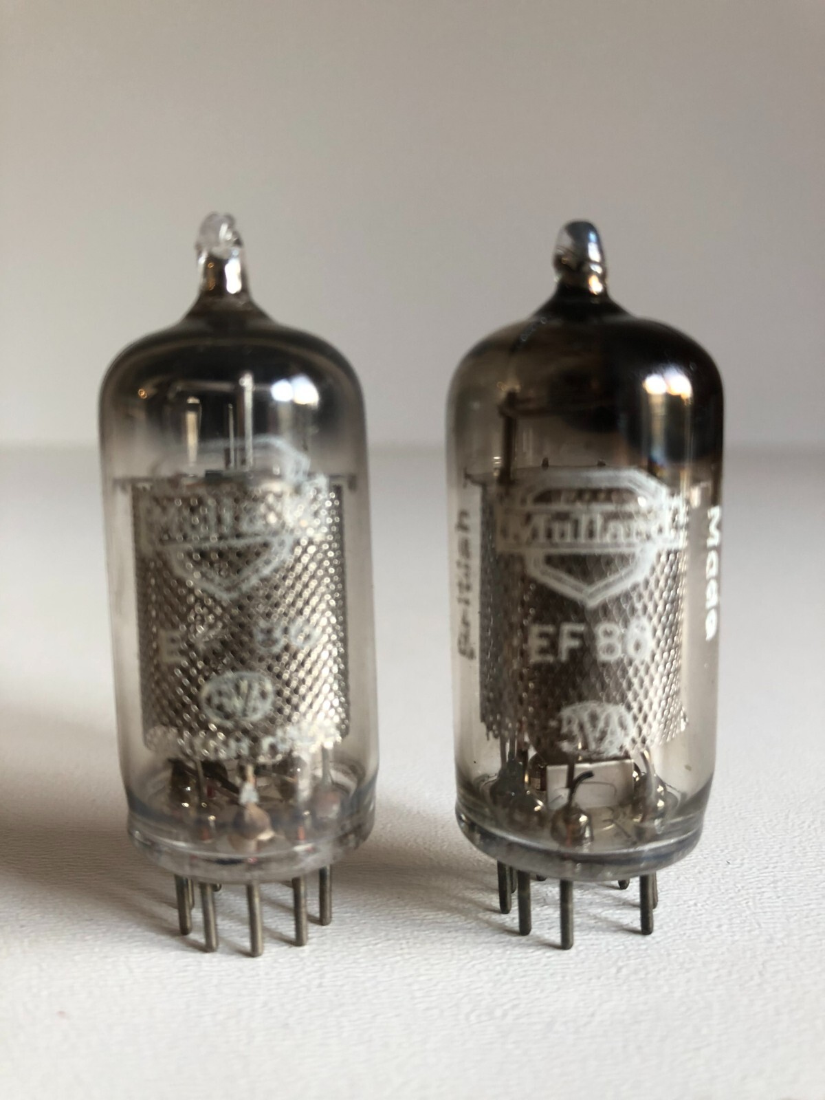Matched Pair of Mullard EF86, Long Plates and Square Getters Matched Pair of Mullard EF86, Long Plates and Square Getters