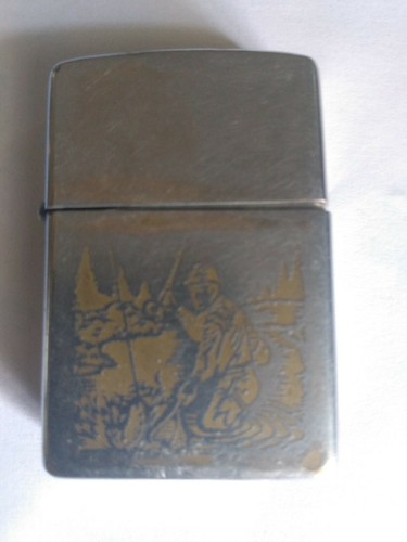 VINTAGE ZIPPO 1968 CHROME CIGARETTE LIGHTER - SPORTSMAN SERIES DUCK HUNTER