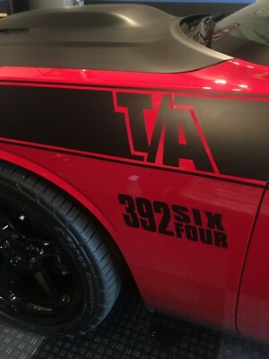 392 SIX FOUR FITS CHALLENGER T/A HEMI RETRO 1970 STYLE ENGINE DECAL STICKER SRT