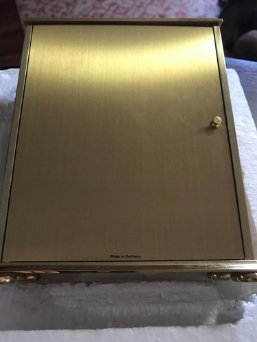 Vintage NOS Bulova Weather Quartz Mantel Clock Germany Battery One Jewel #3