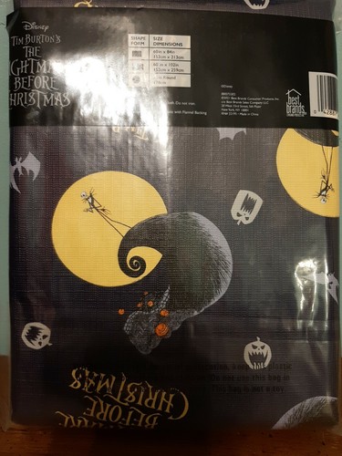 New Disney Nightmare Before Christmas Jack Skellington Moon Table Cloth 60&rdquo;x84&rdquo;