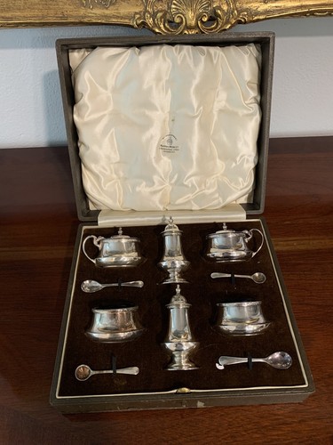 コレクション Mappin & Webb Silver Condiment Set Beautiful Antique English Sterling Silver Condiment Set