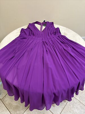 NWT ASOS CURVE  Womans Purple HI-Low Sleeveless Fit & Flare Dress Size 20 NEW!