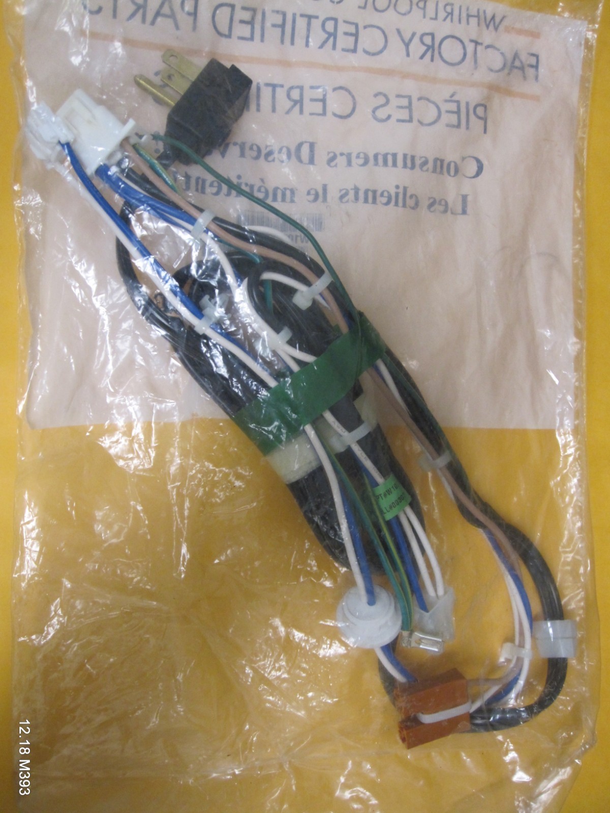 Genuine OEM Whirlpool W10234024 Refrigerator Wiring Harness