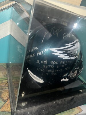 Michael Vick Signed Hellmet 2010 Jsa Cert