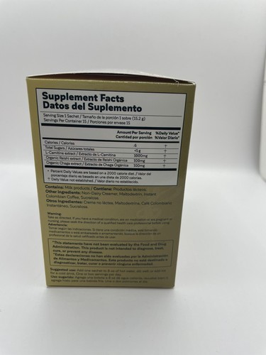 Zermat Be Slim Coffee With L-Carnitine, Reishi And Chaga …. 15 Sachets. Sealed