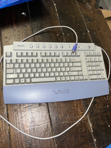 Vintage Genuine Sony VAIO Wired Keyboard PS/2 PCVA-KB1P/UB-WORKING TESTED