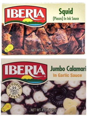 Iberia Spanish Calamari & Squid 4 oz Can, Wild Caught, Exp 12/2025