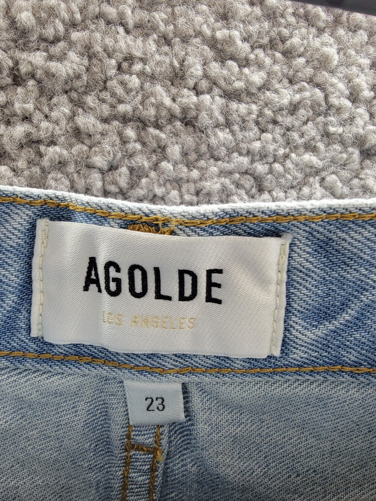 Agolde Stella High Rise Baggy Denim Shorts Women's 23 Agreement Button Zipped - Picture 11 of 18