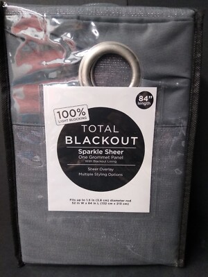  Bed Bath & Beyond Total Blackout Sparkle Sheer One Curtain With Blackout Lining