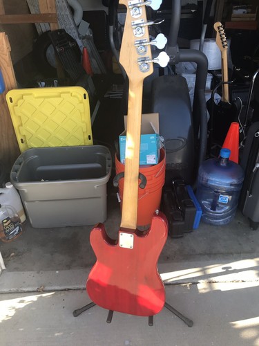 Bridgecraft Red Bass Guitar