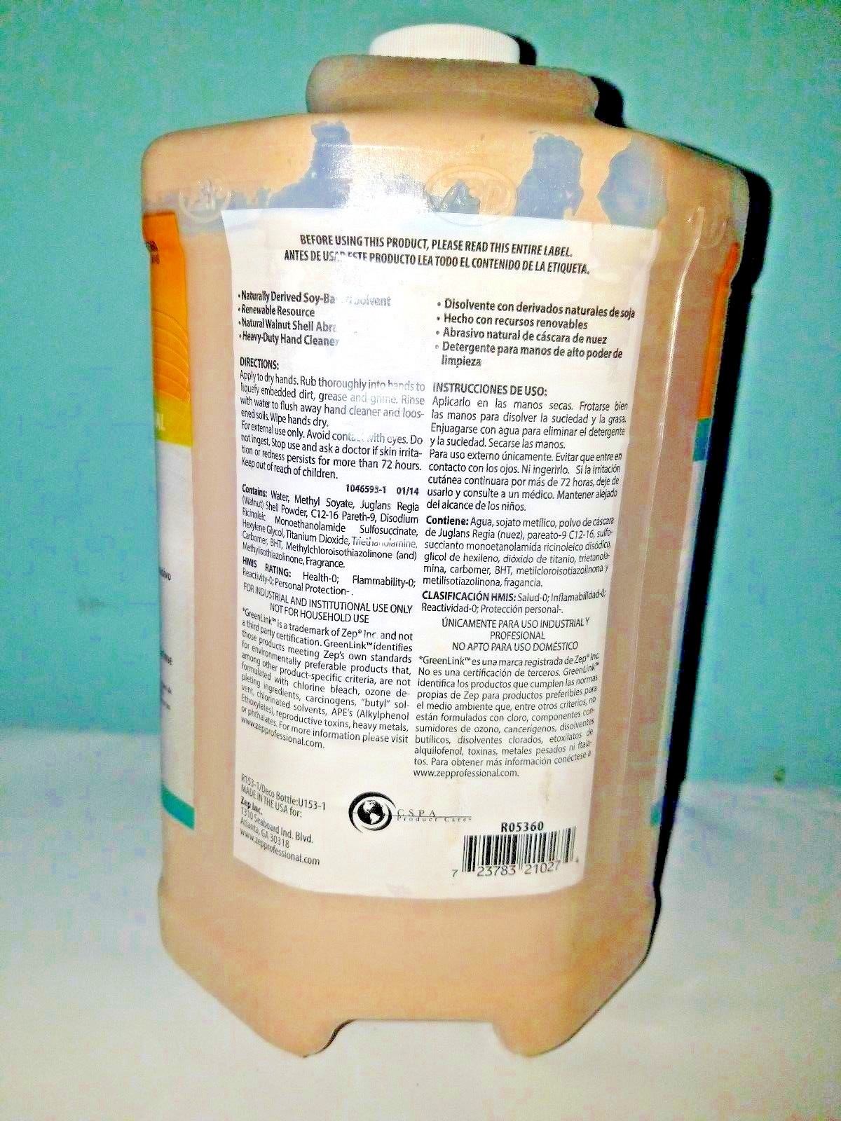 Zep Professional Walnut Paste Industrial Hand Cleaner, 1 Gallon NEW