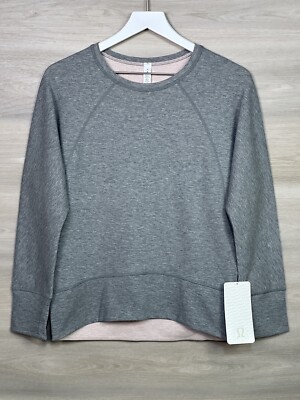 Lululemon Time Out Crew Reversible Size 4 Medium Grey Bleached Coral HBLE 79378
