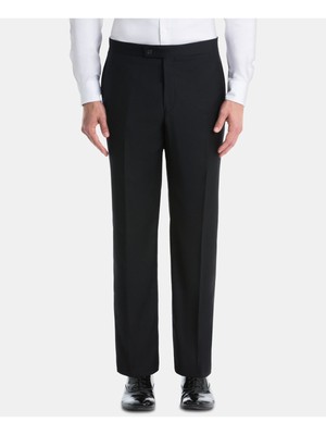 

LAUREN RALPH LAUREN Мужские черные шерстяные брюки с плоской передней частью 38W \ 34L, Черный, EAGAPABV0000