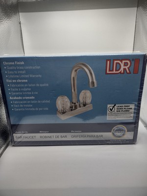  LDR 2 HANDLE BAR FAUCET CHROME Double Handle Acrylic Knobs