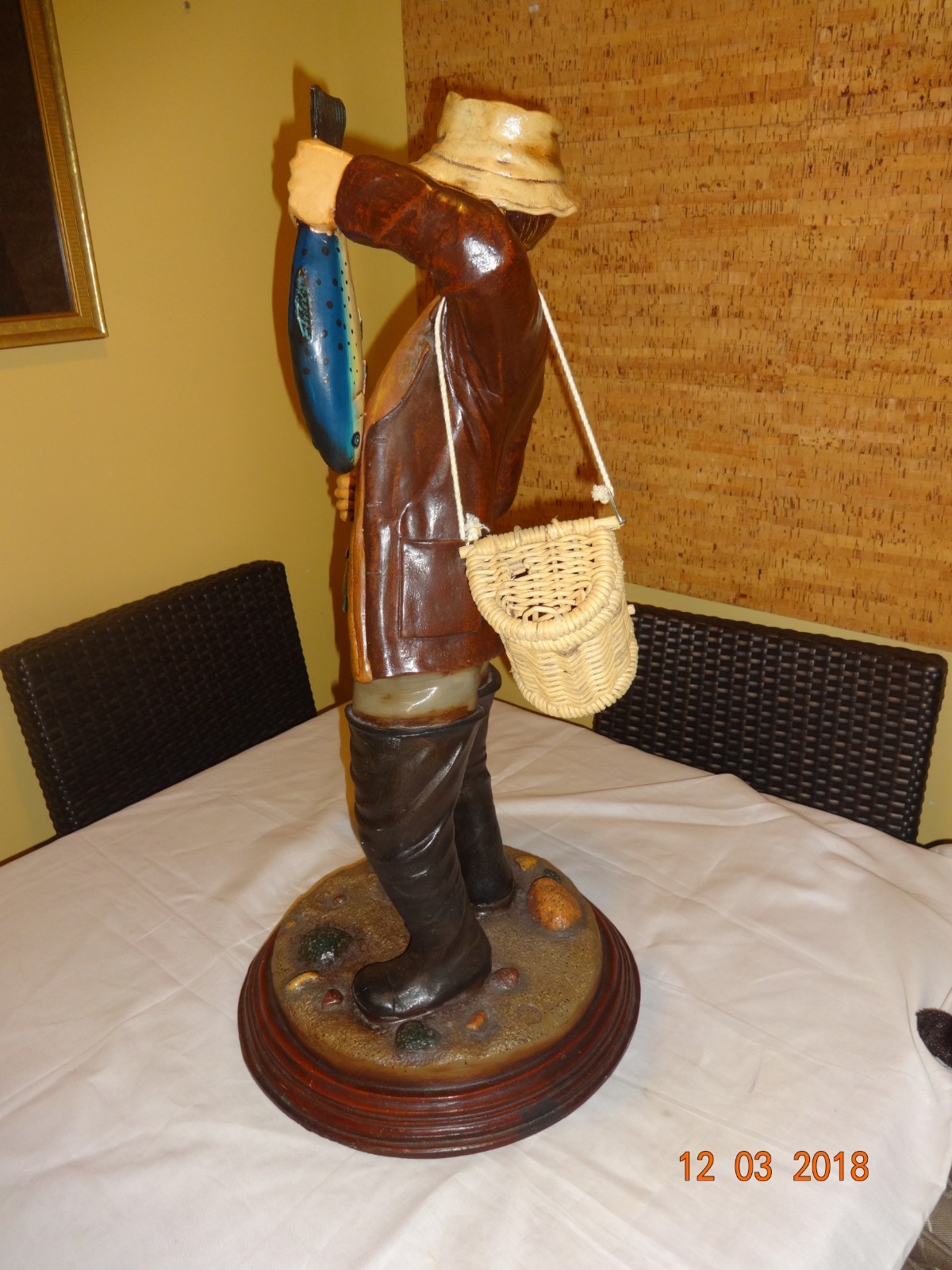 SEASON BEST FISHERMAN-ANGLER SCULPTURE FIGURINE AUTHENTIC PETER MOOK LARGE