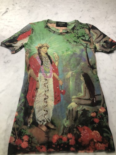 RARE! VTG JEAN PAUL GAULTIER MAILLE FUZZI TATOO SHEER MESH