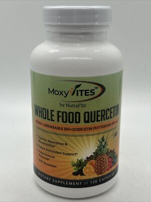 MoxyVites Quercetin with Bromelain 500mg Supplement, Bioactive Phytosome Complex