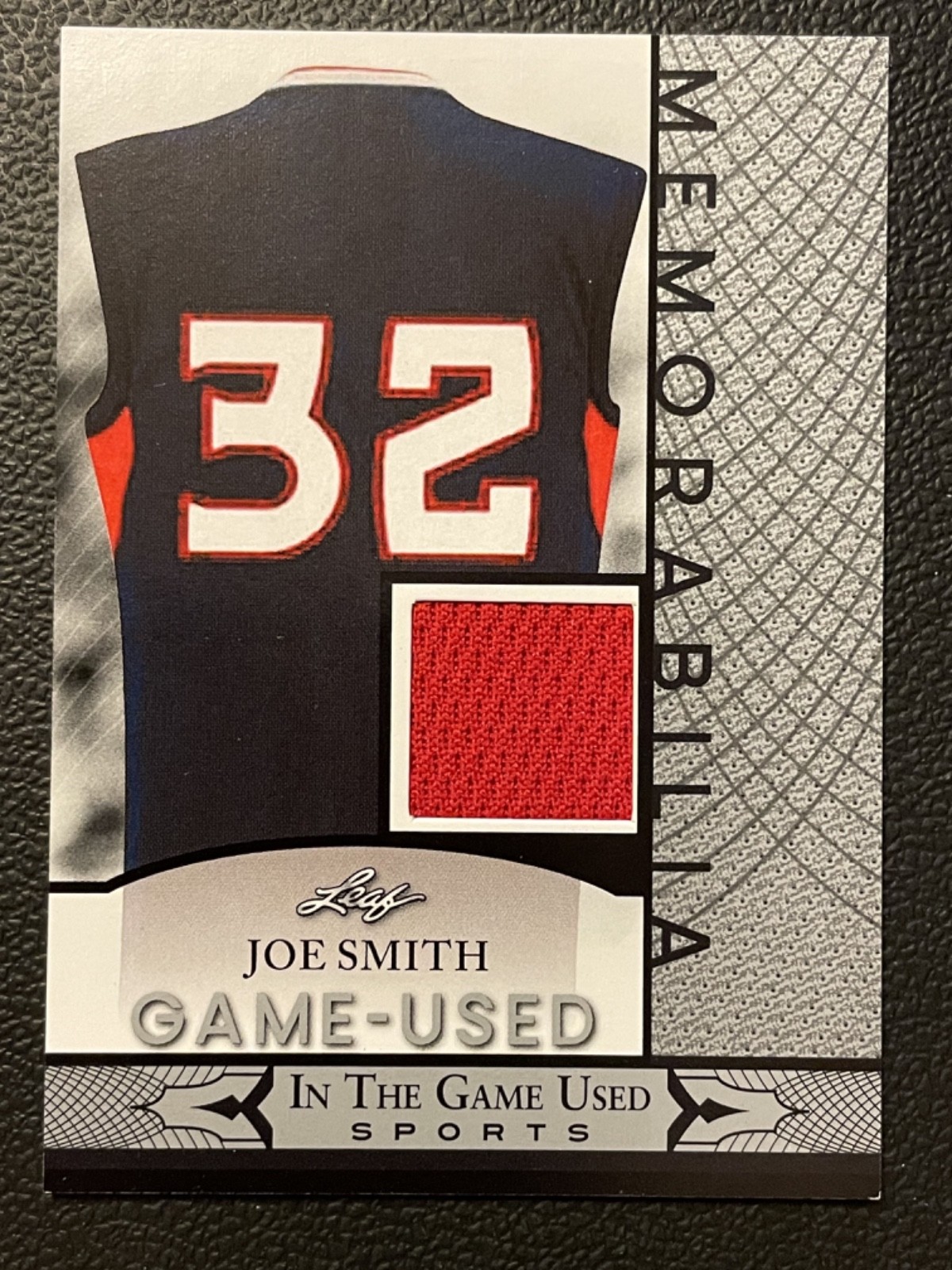 2024 Leaf In The Game Used Memorabilia Silver Joe Smith Jersey