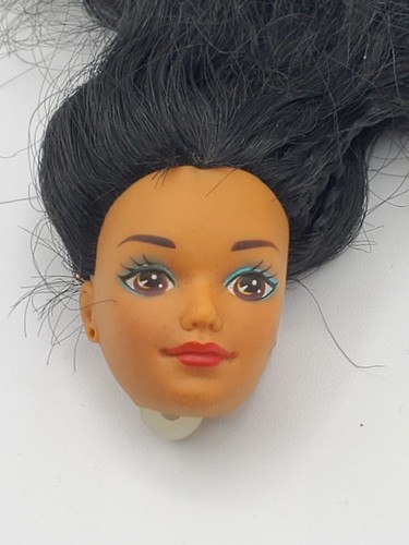 Vintage 1985 Miko or Kira? Barbie Black Hair Brown Eyes HEAD